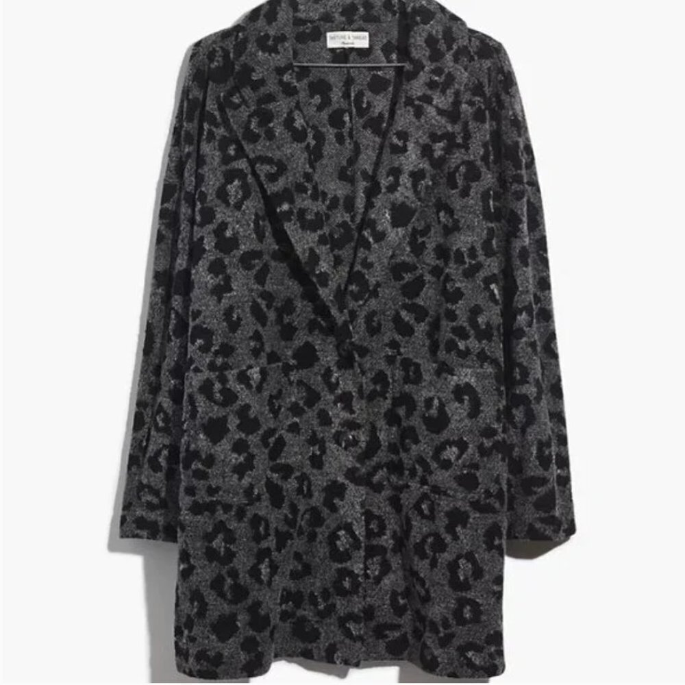Madewell x Texture & Thread Blazer Coat in Jungle Cat | S - Picture 4 of 5